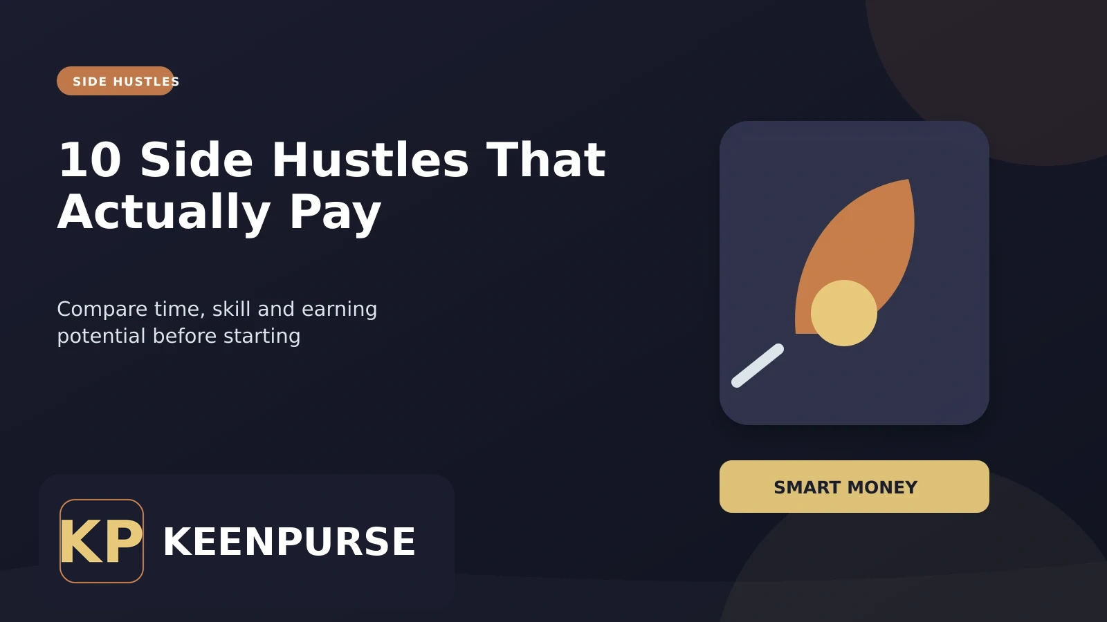KeenPurse featured image: 10 Side Hustles That Actually Pay in 2026 (No Experience Needed)